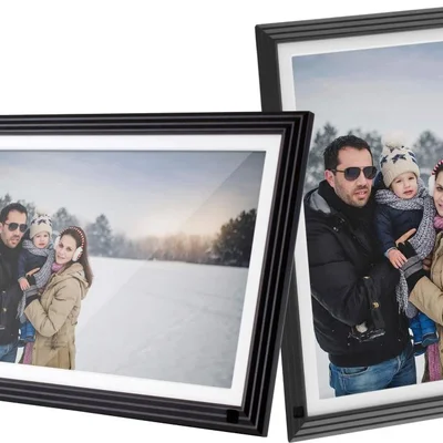 Aluratek - Porta-retrato Digital Ips Lcd Wi-fi De 10" Com Tela Sensível Ao Toque - Preto-ackws10f