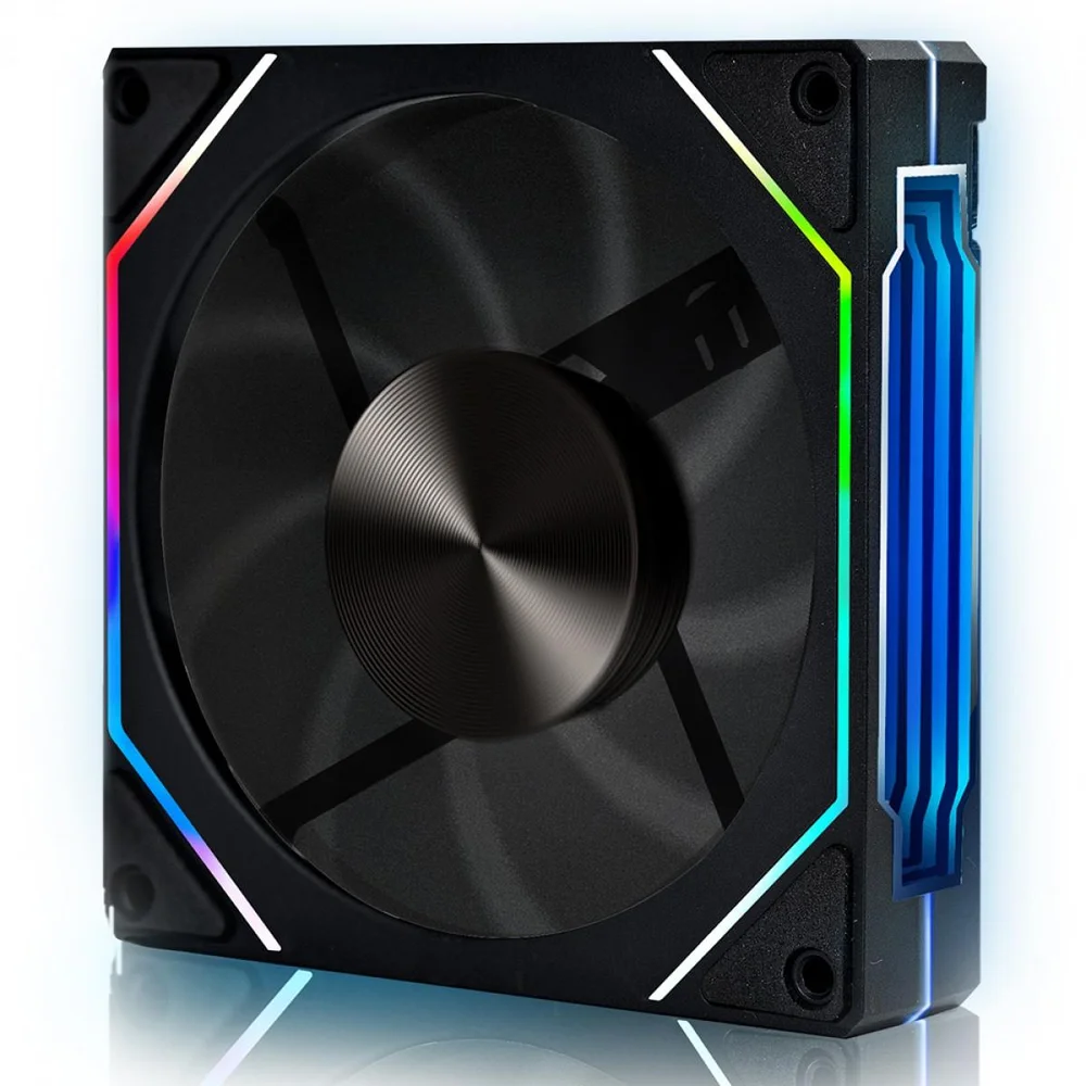 Imagem 3 de 5 do produto Cooler Para Gabinete Round5 Nordwind Reverse Black, ARGB, 120mm, Pwm, Preto, R5-nordwind-rv-b-2195