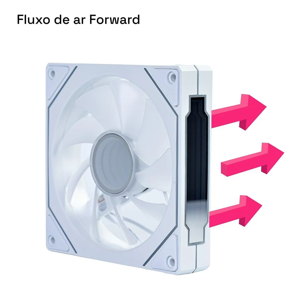 Imagem 3 de 5 do produto Cooler Para Gabinete Round5 Aurora Fw White , 120mm, Pwm, ARGB, Branco, R5-aurora-fw-w-2193