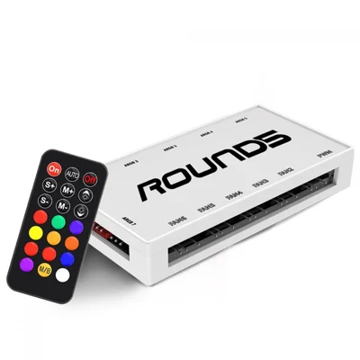 Controladora Round5 White, ARGB, Pwm, Branco, R5-controller-aRGB-w-2208