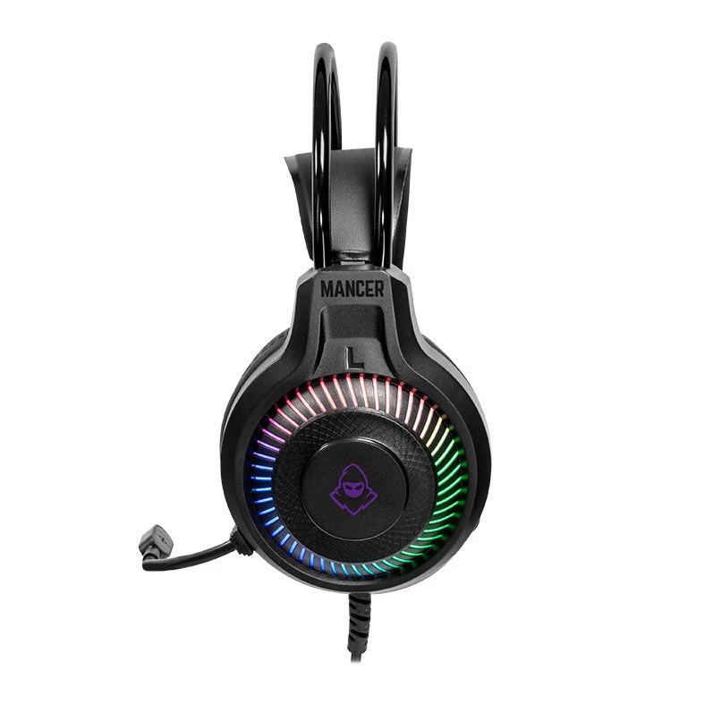 Imagem 3 de 3 do produto Headset Gamer Mancer Twilight S Rainbow 40mm 3.5mm Usb Preto - Mcr-tlts-RGB01