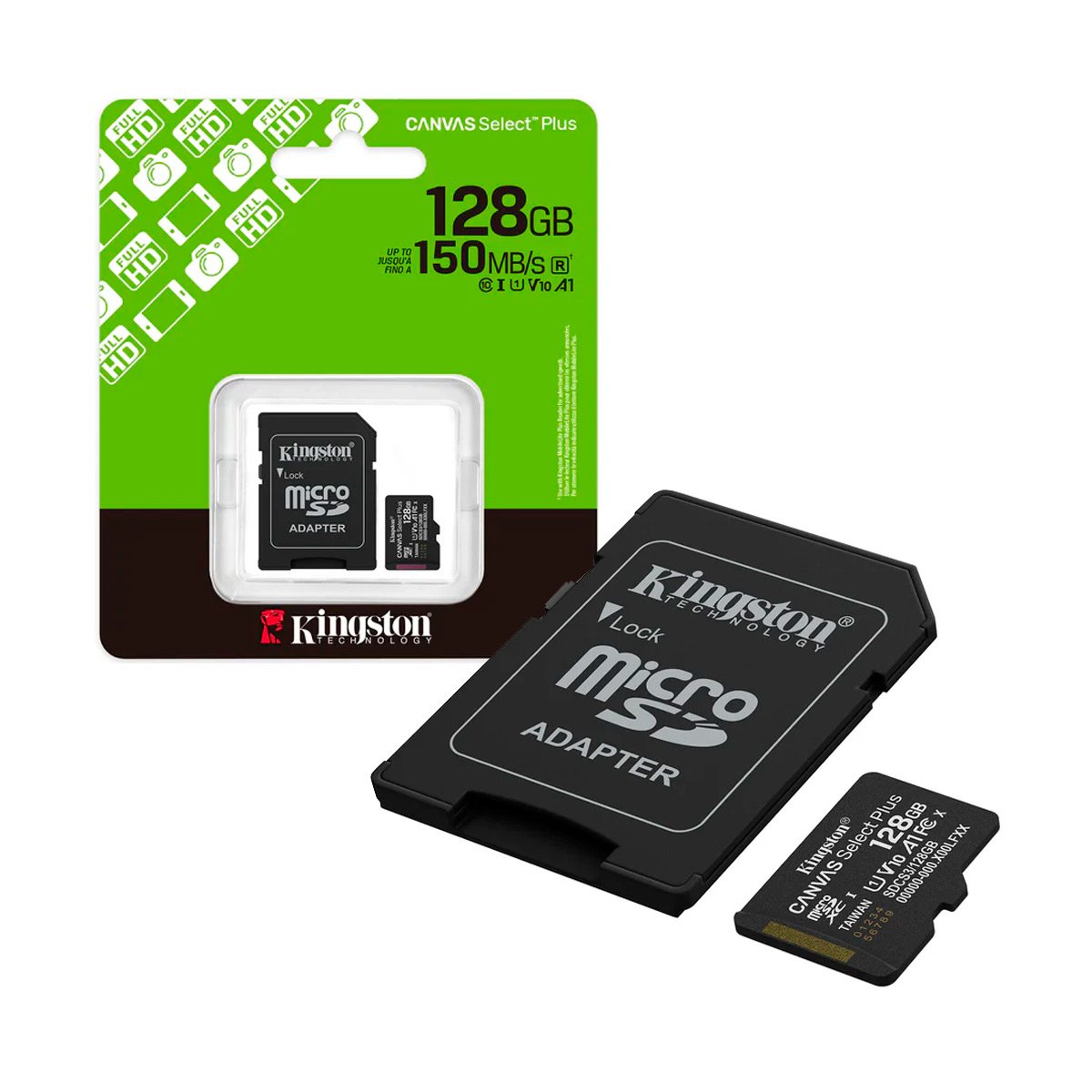 Cartão De Memoria 128GB Micro Sd 150mb/s Leit Canvas Select Sdcs3/128GB Kingston