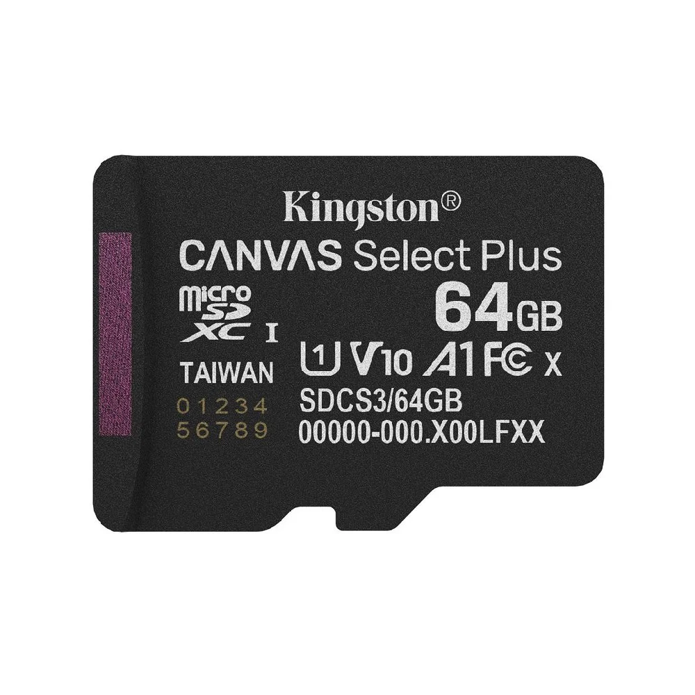 Imagem 2 de 5 do produto Cartão De Memória Kingston Canvas Select Plus Gen3 64gb 100mb/s Classe 10 U1 V10 Sdcs3/64gb