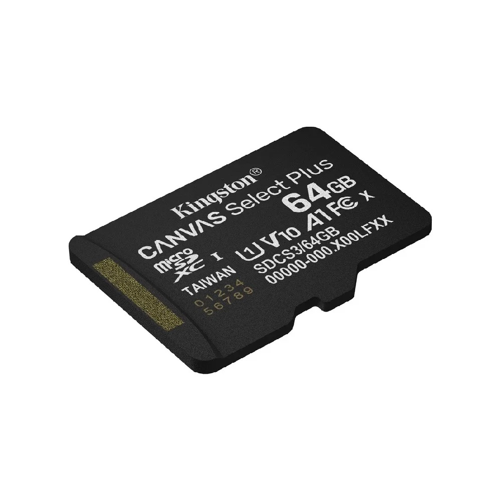 Imagem 3 de 5 do produto Cartão De Memória Kingston Canvas Select Plus Gen3 64gb 100mb/s Classe 10 U1 V10 Sdcs3/64gb