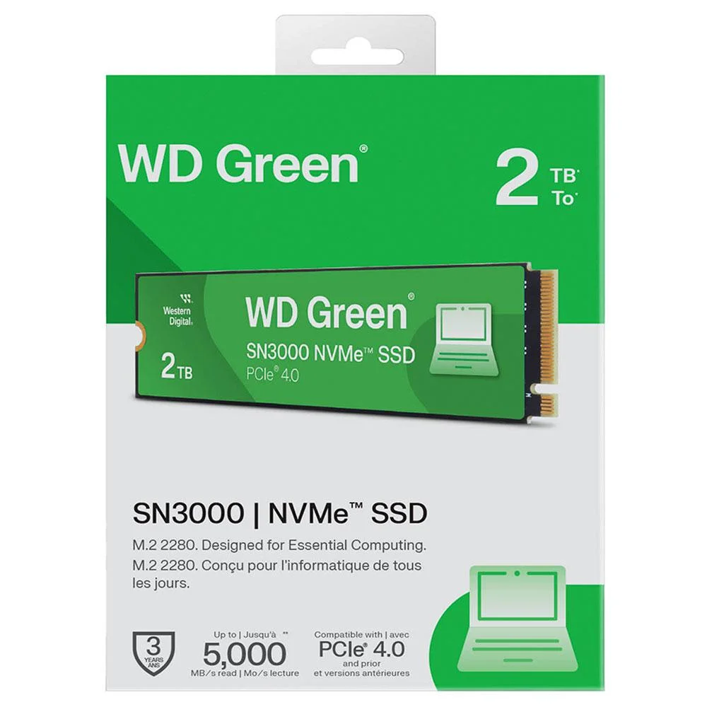 SSD M.2 2280 Wd Green Sn3000 2TB Nvme - Wds200t4g0e