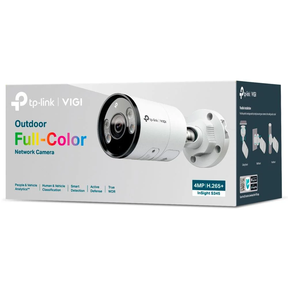 Imagem 2 de 4 do produto Camera Bullet Vigi 4mp Full-color Para Ambientes Externos Insight S345(2.8mm) Tp-link