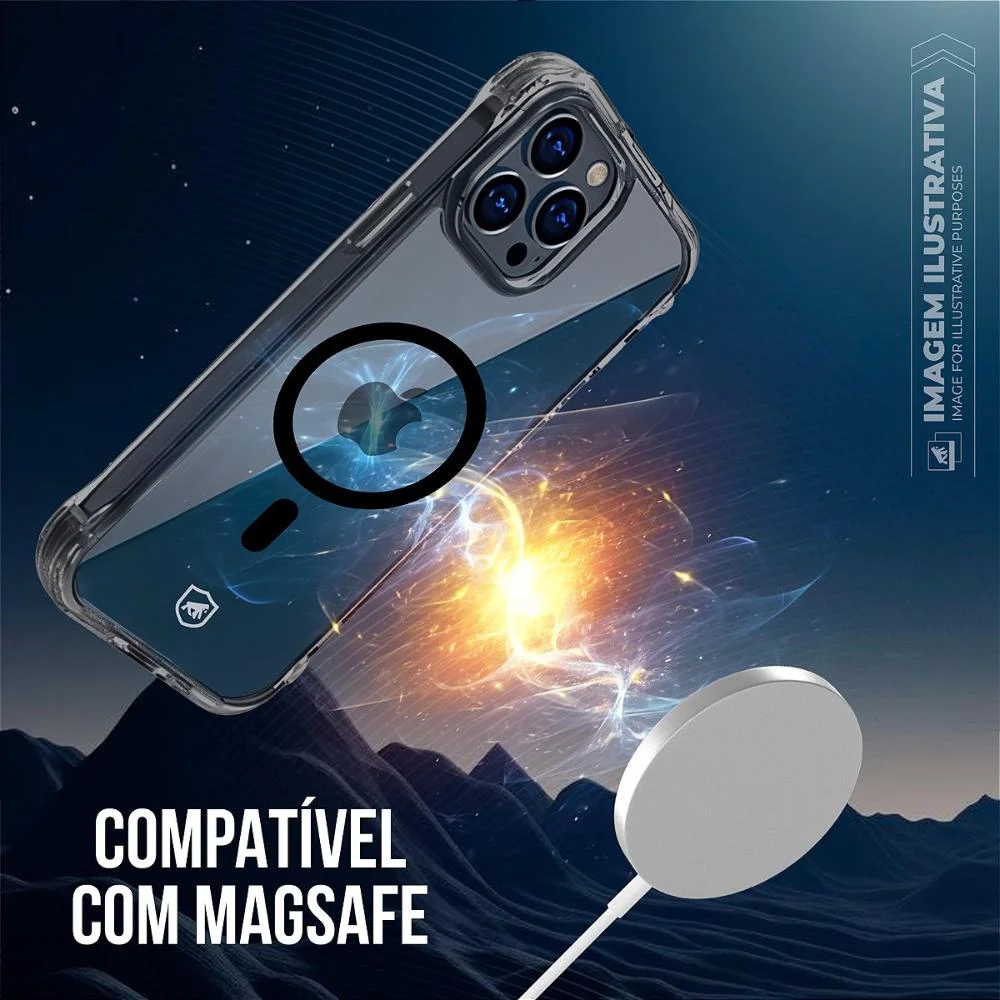 Imagem 2 de 5 do produto Capa Case Capinha Para Iphone 17 - Lybrid Magsafe - Preta - Gshield