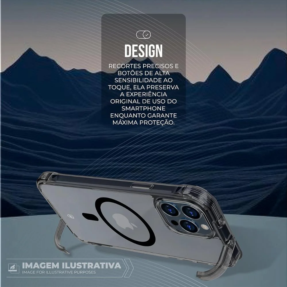 Imagem 5 de 5 do produto Capa Case Capinha Para Iphone 17 - Lybrid Magsafe - Preta - Gshield