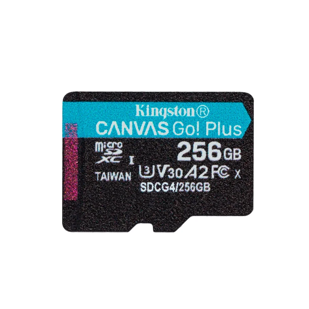 Imagem 3 de 5 do produto Cartão De Memoria 256gb Micro Sdxc Cl10 200mb Canvas Go Plus Sdcg4/256gb Kingston