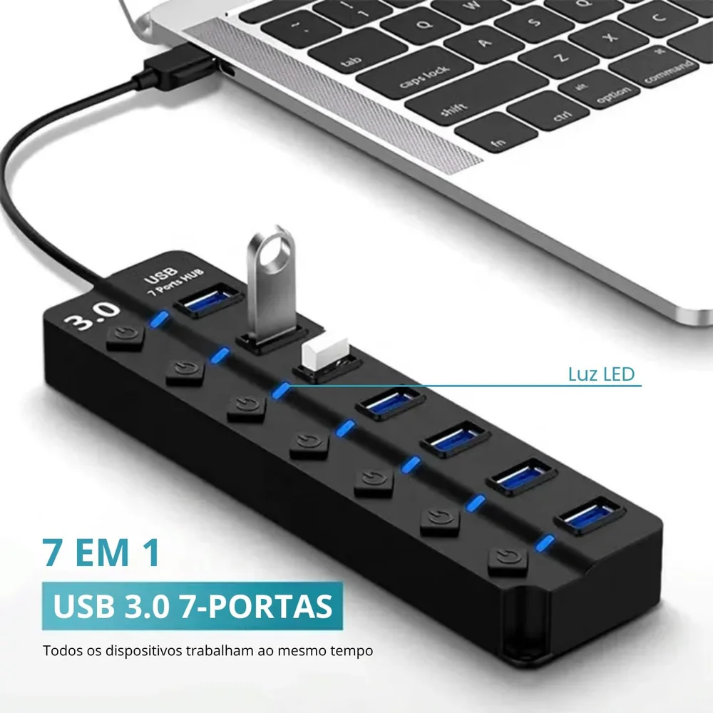 Imagem 3 de 4 do produto Hub Usb 3.0 7 Portas