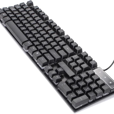 Teclado Gamer Semi Mecânico Multimídia LED RGB Qwerty Antighosting
