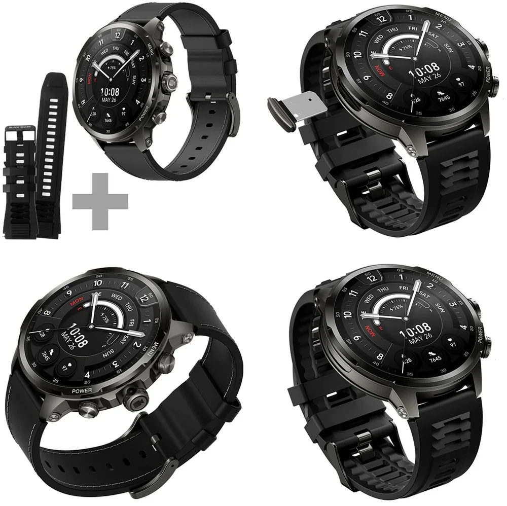 Imagem 5 de 5 do produto Smartwatch Black Shark Watch X Pro Com 4g E 32gb Esim, Wi-fi, Preto + Pulseira Bs-w2409 (anatel)
