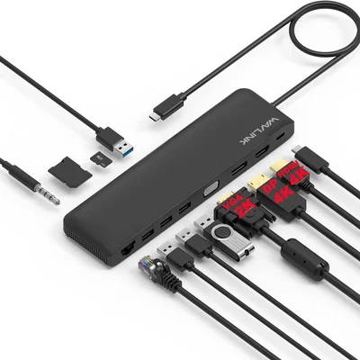 Dock Station Usb-c Triple Display 4k Mst Com Fornecimento De Energia Usb
