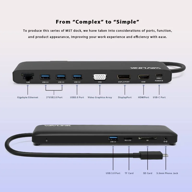 Imagem 4 de 4 do produto Dock Station Usb-c Triple Display 4k Mst Com Fornecimento De Energia Usb