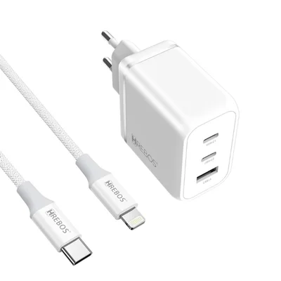Carregador De Celular Herbos Premium 65w Crg-504i Branco