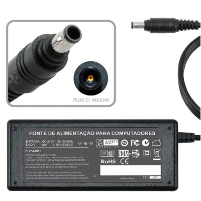 Fonte Compativel Com Samsung Q1pssd 19v 3.16a 60w S555