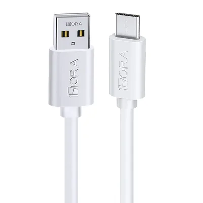 Cabo Usb C P/usb A 1hora 2.1a Macho/macho 1metro Branco