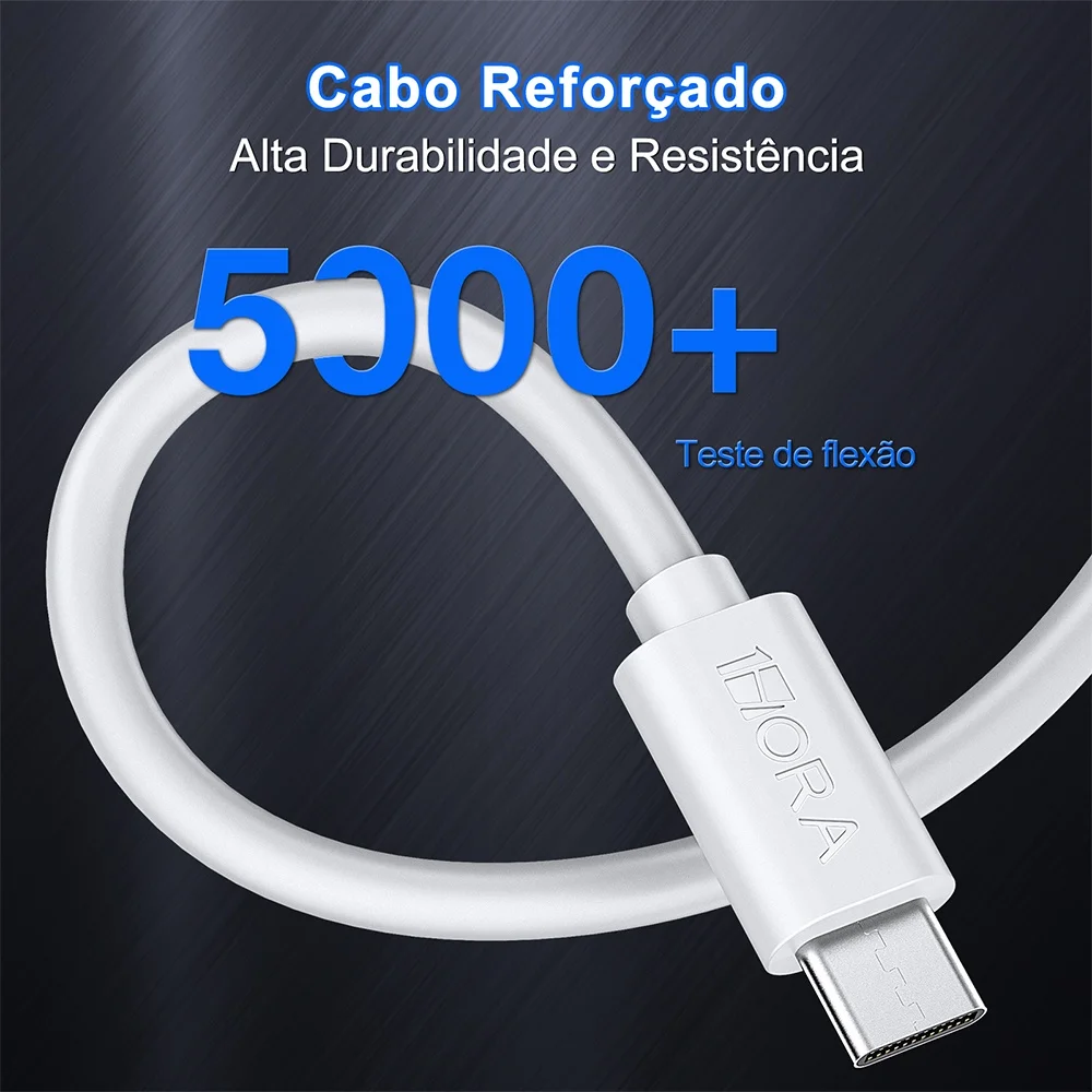 Imagem 5 de 5 do produto Cabo Usb C P/usb A 1hora 2.1a Macho/macho 1metro Branco