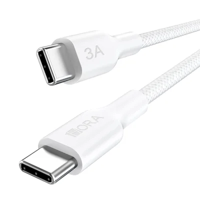 Cabo Usb C 1hora Máximo 3a Macho/macho 1 Metro Branco