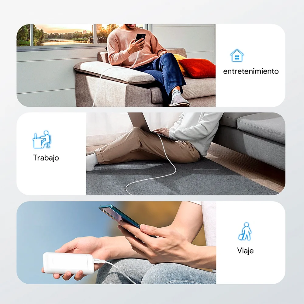 Imagem 2 de 5 do produto Cabo Usb C 1hora Máximo 3a Macho/macho 1 Metro Branco
