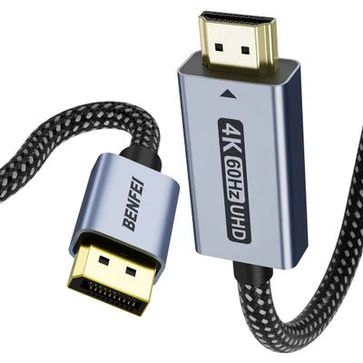 Benfei Cabo Displayport Para HDMI 4k 60hz 1,8m Alumínio