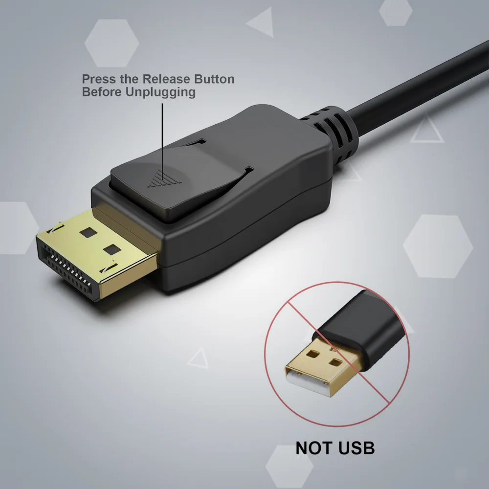 Imagem 2 de 5 do produto Cabo Displayport Para Displayport 3m Benfei Vesa 4k 60hz
