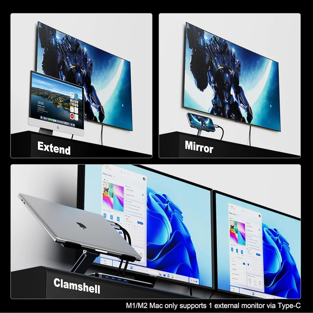 Imagem 2 de 5 do produto Benfei Cabo Usb C Pra HDMI 4k 60hz 1,8m Pacote 2 Unidade