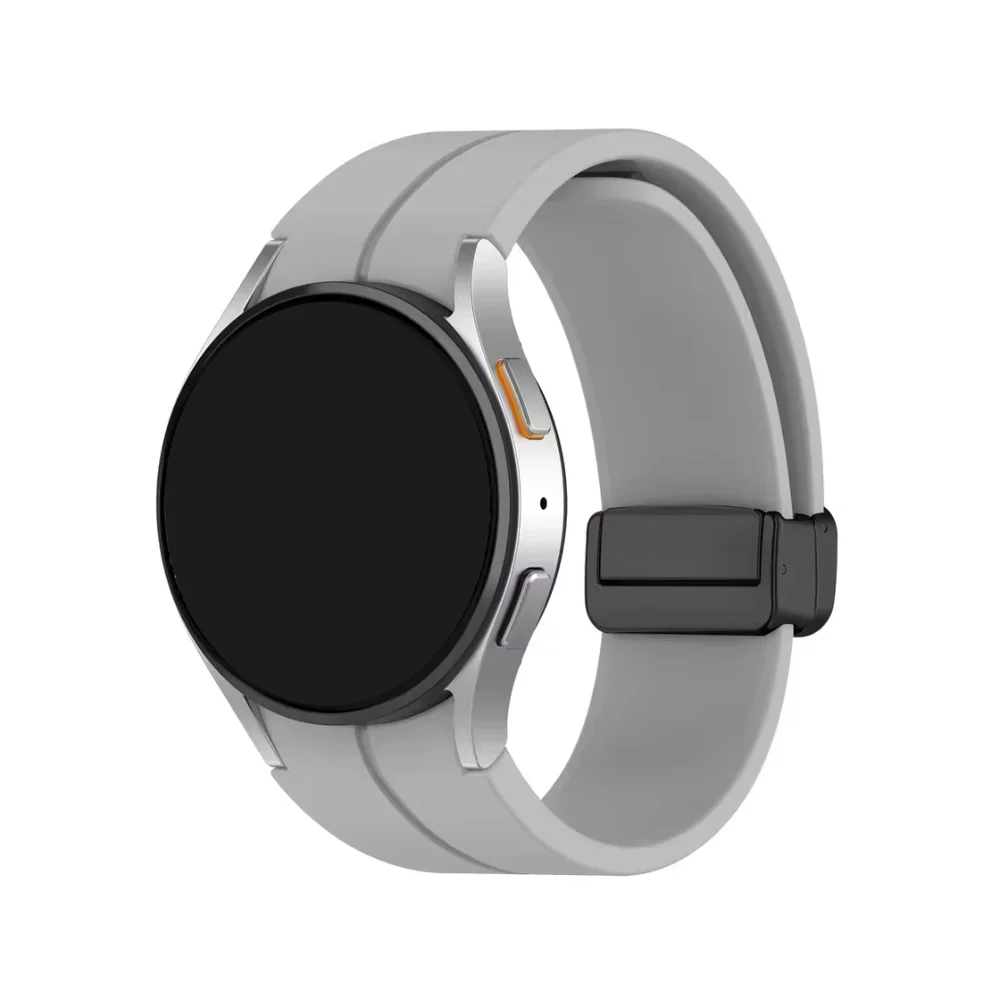 Imagem 2 de 3 do produto Pulseira De Silicone Magnética Para Galaxy Watch - Cinza