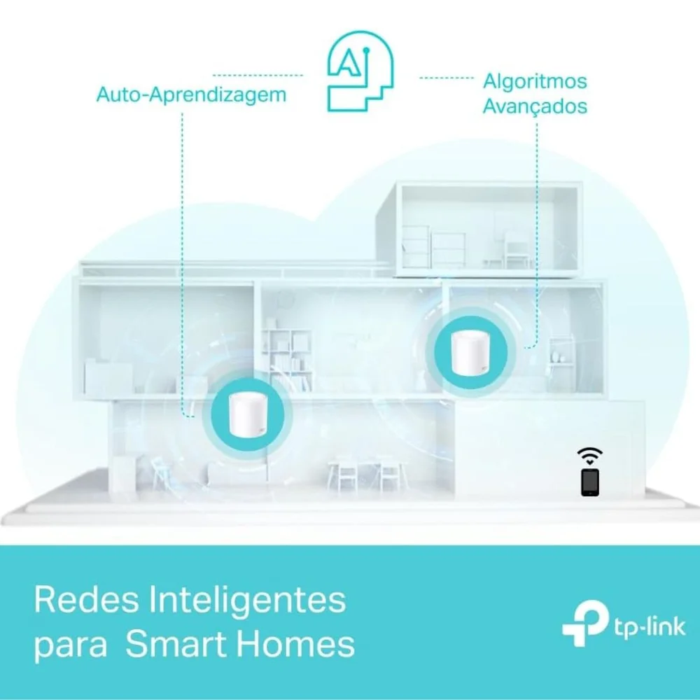 Imagem 2 de 5 do produto Roteador Tp-link Deco X50 Ax3000 Gigabit Dual Band 2.4/5ghz Wi-fi 6