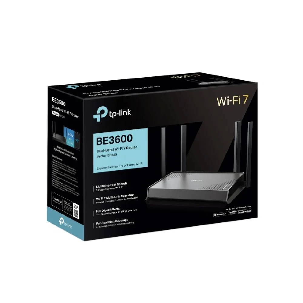 Imagem 2 de 5 do produto Roteador Tp-link Archer Be220 Be3600 Gigabit Dual Band 2.4/5ghz Wi-fi 7