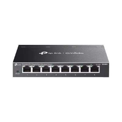 Switch Omada By Tp-link 8 Portas Gigabit Rack Case Metal Es208g