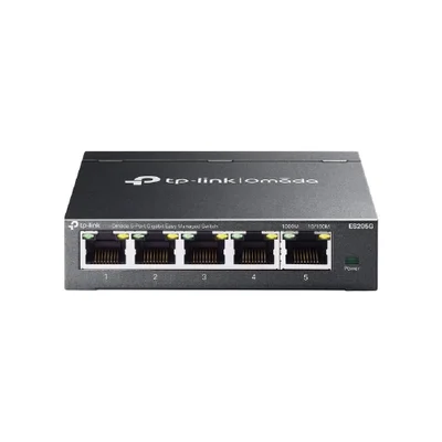 Switch Omada By Tp-link 5 Portas Gigabit Rack Case Metal Es205g