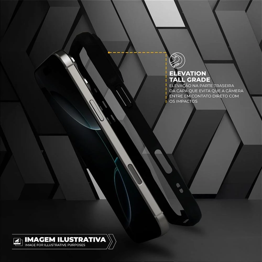 Imagem 3 de 5 do produto Capa Para Iphone 17 Pro - Dual Shock Sense Preta - Gshield