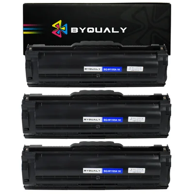 Kit 3 Toner Compatível Hp 105a W1105a 107a 107w 135a 135w Cor:preto
