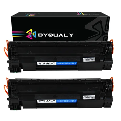 Kit 2x Toner Byqualy Cartucho Compatível Hp Cb435a 435a Cb436a Ce278a Ce285a 285a p1102 m1210 Novo