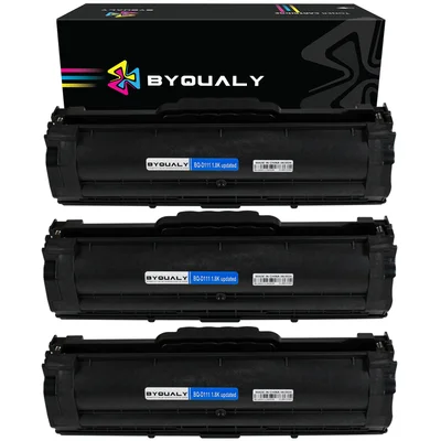 Kit 3 Toner Byqualy Compatível Samsung D111 Mlt111 111 M2020 M2021 m2070 1,8k Novo
