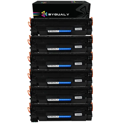 Kit 6 Toner Cartucho Compatível Hp Cb435a Cb436a Ce278a Ce285a Cor:preto