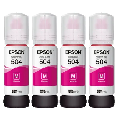 Kit Tinta   Refil Lacrado 504 T504 L4150 L4160 L6161 Magenta