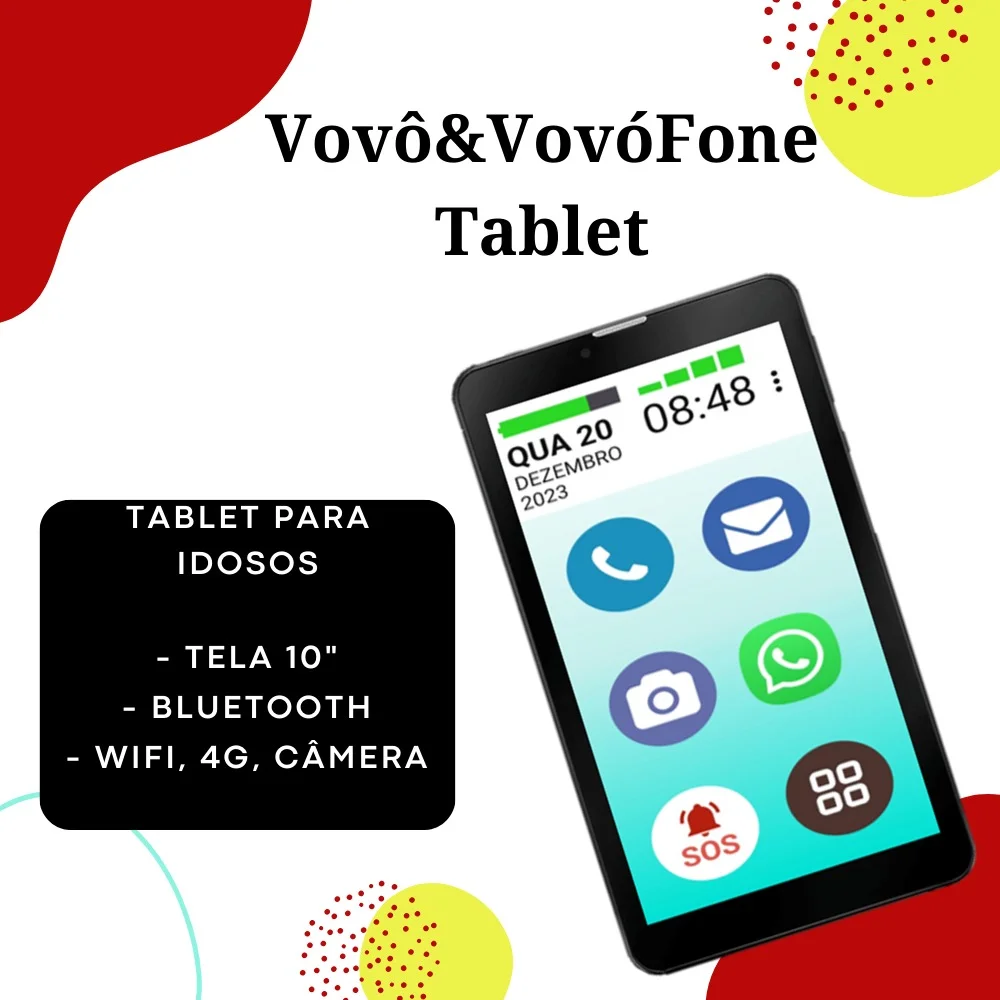 Imagem 3 de 5 do produto Vovô&vovófone Tab 4g 64gb Tela 10" Faz E Recebe Ligação