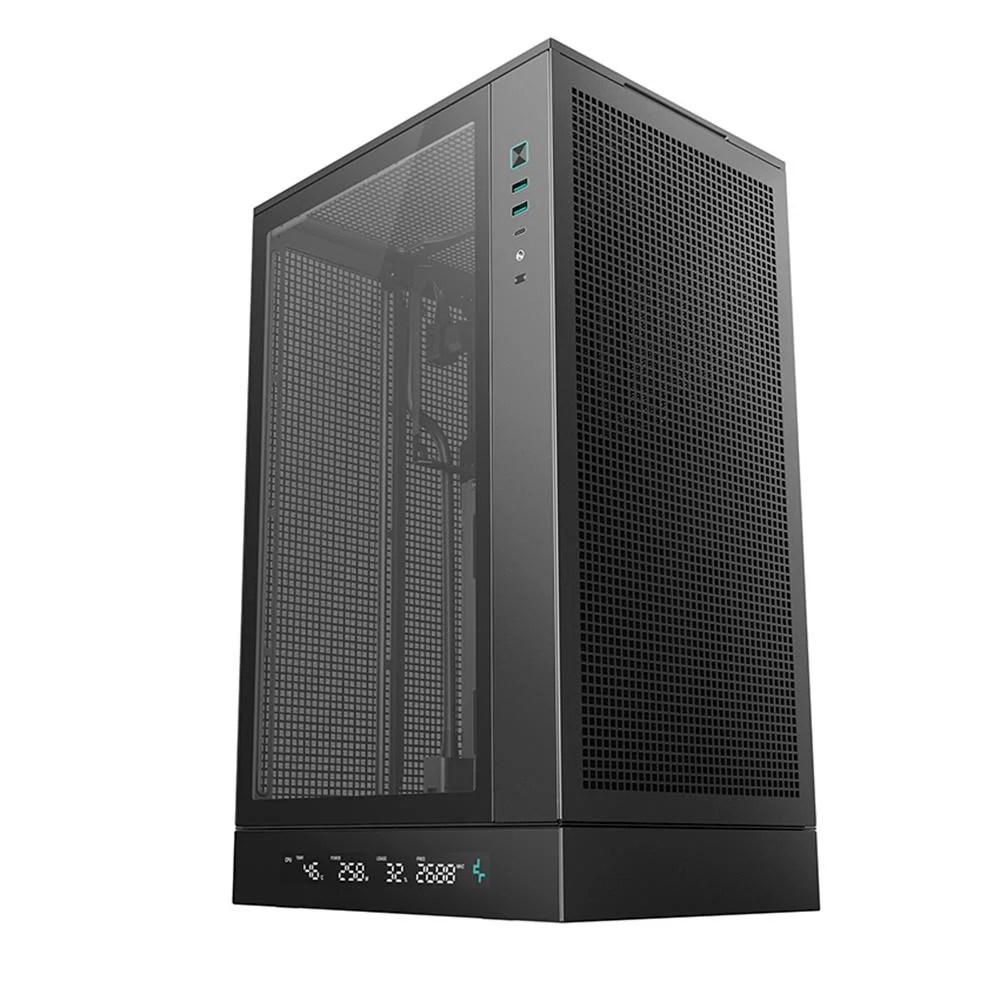 Imagem 2 de 5 do produto Gabinete Gamer Deepcool Ch270 Digital Mini Tower Vidro Frontal Preto
