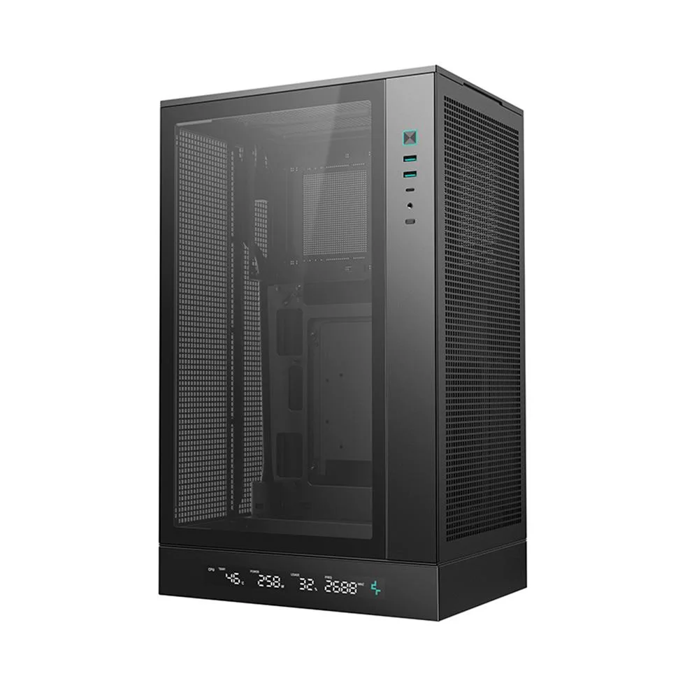 Imagem 3 de 5 do produto Gabinete Gamer Deepcool Ch270 Digital Mini Tower Vidro Frontal Preto