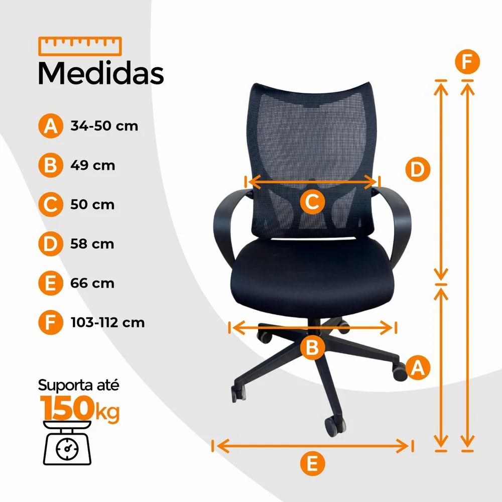 Imagem 5 de 5 do produto Cadeira De Escritório Presidente Oficial Verona - 6 - Verona Sem Apoio