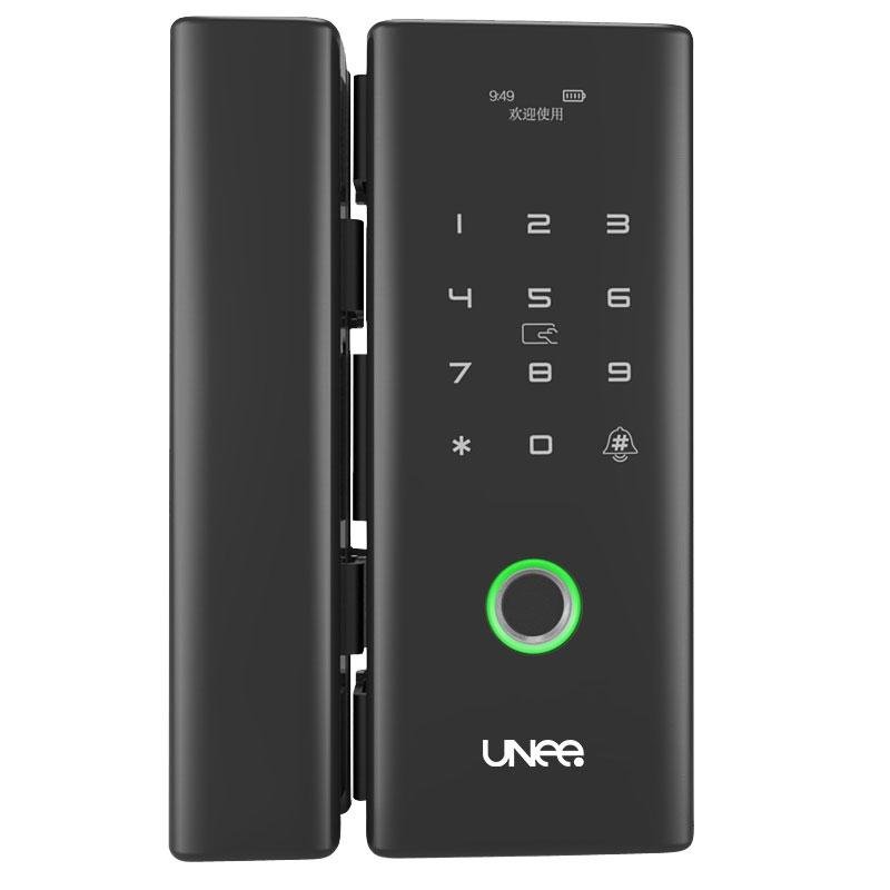 Fechadura Digital Unee Bio Pro Biometria Senha Cartão Black