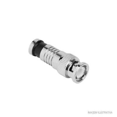 Conector Bnc De Compressão Rg06 Para Cftv C/ 5 Unidades