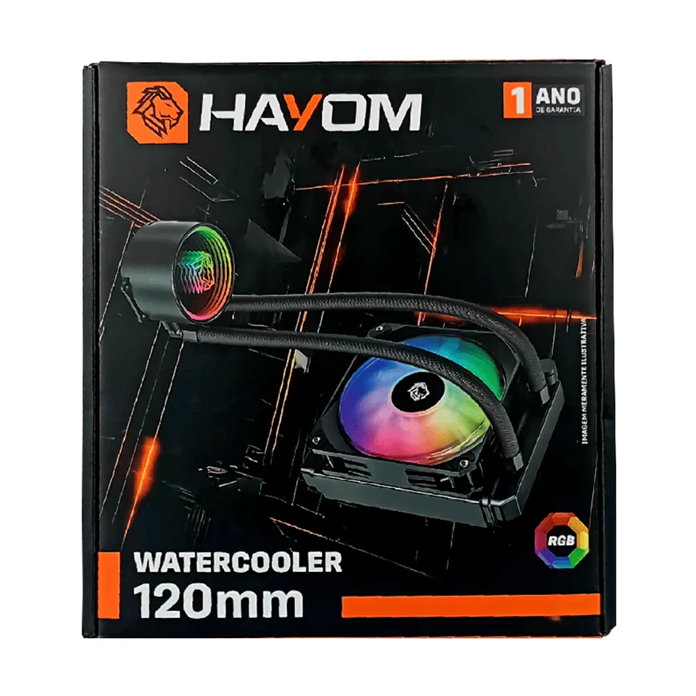 Water Cooler Fc1314 Rainbow Preto 120mm - Hayom Water Cooler Fc1314 Rainbow Preto 120mm - Hayom