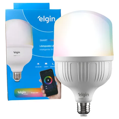Lâmpada LED RGB Bulbo 30w Inteligente Controle Wi-fi Elgin