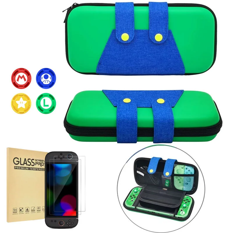 Imagem 3 de 5 do produto Case Nintendo Switch 2 Luigi + 4 Grips + 2 Películas Vidro