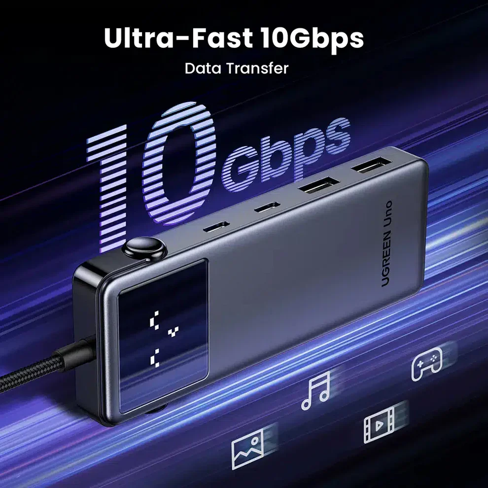 Imagem 2 de 5 do produto Hub Adaptador Usb-c Ugreen Cm888 Uno 7w1 Usb-c 3.2 Gen1 Pd 85w HDMI Usb 3.0