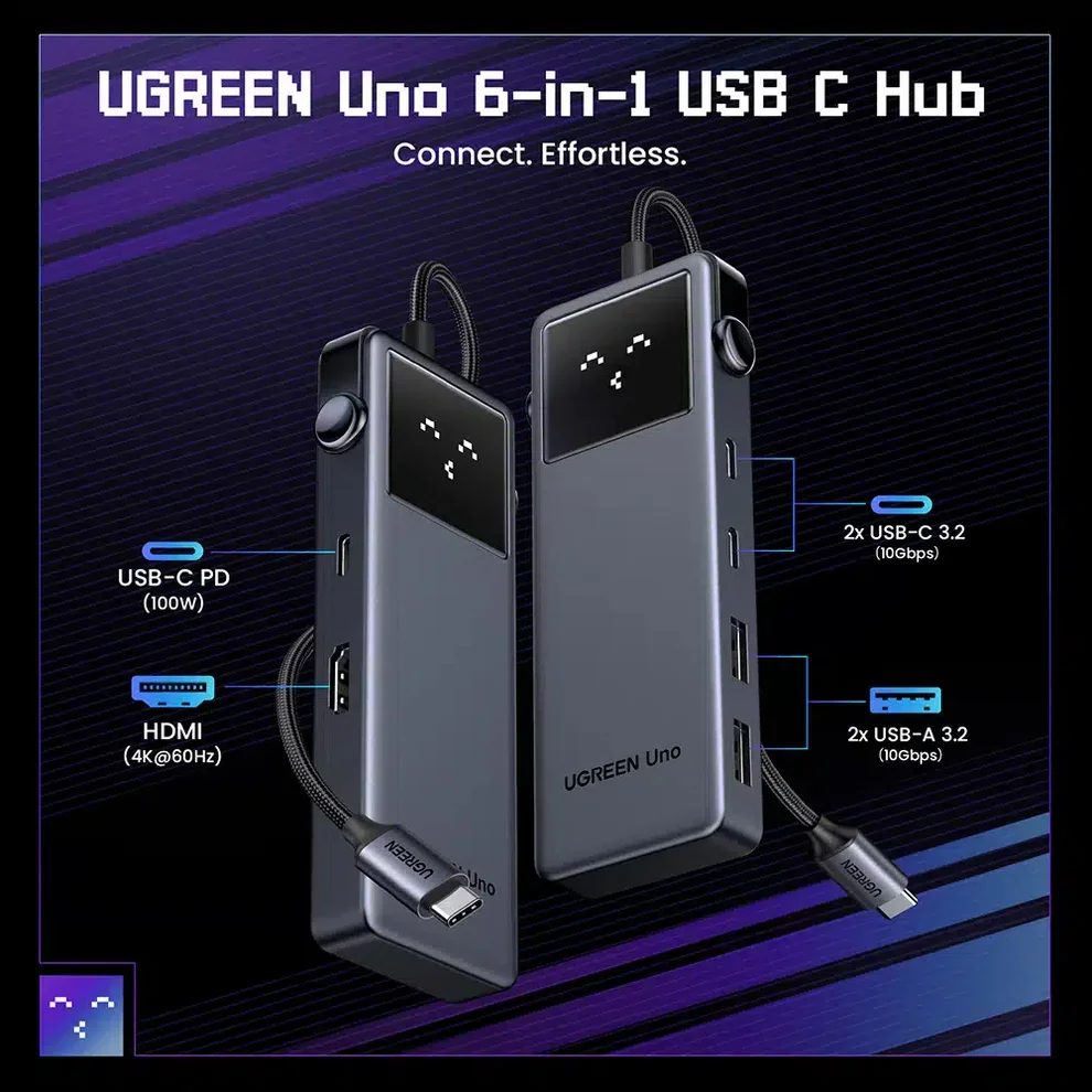 Imagem 5 de 5 do produto Hub Usb-c Ugreen Qpai Pro 7 Em 1 4k A 60 Hz Com Porta HDMI Pd100w