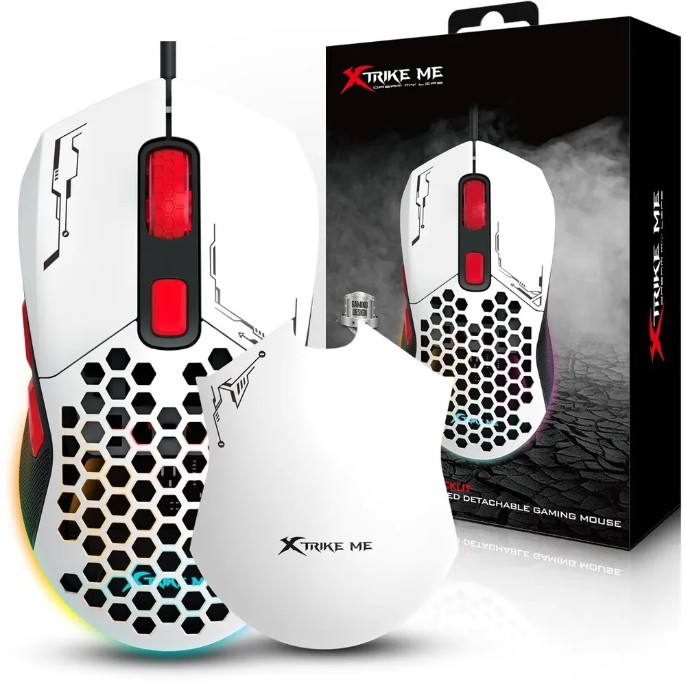 Mouse Gamer Customizável Xtrike-me Gm-316w Branco Mouse Gamer Customizável Xtrike-me Gm-316w Branco
